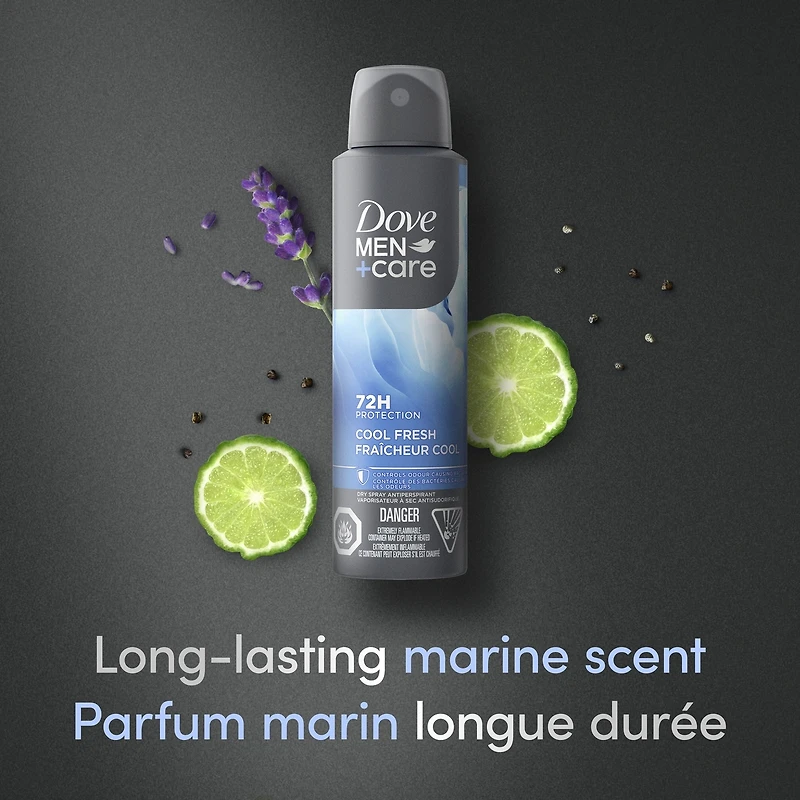 Dove Men+Care Dry Spray Antiperspirant Cool Fresh antibacterial odour protection 107 GR