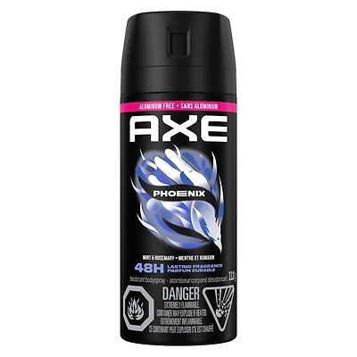 AXE  Deodorant Body Spray for Long Lasting Odour Protection Phoenix Sage & Cedarwood Men's Deodorant 48 hours Fresh formulated without Aluminum 113 g