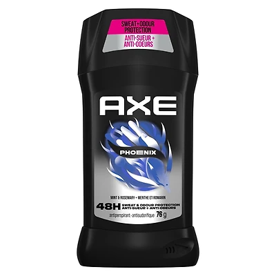 AXE  Antiperspirant Stick for Long Lasting Sweat Protection Phoenix Crushed Mint & Rosemary Scent Men's Antiperspirant 48 hours Anti-Sweat 76 GR