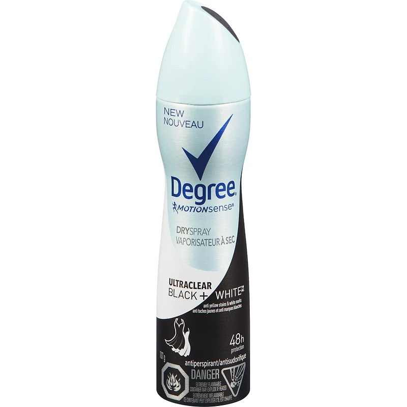Degree for Women Dry Spray Antiperspirant Black+White antibacterial odour protection 107 GR