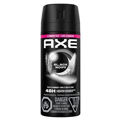 AXE  Dual Action Deodorant Body Spray for Long Lasting Odour Protection Black Variant Frozen Pear & Cedarwood Men's Deodorant 48 hours Fresh formulated without Aluminum 113 g