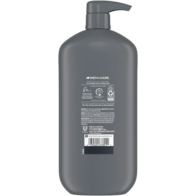 Dove Men+Care 2 in 1 Shampoo and Conditioner for daily use Fresh and Clean deeply cleans and invigorates hair with a refreshing effect 950 ml