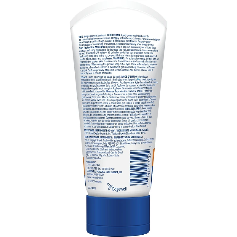 Lotion écran solaire sport Simply ProtectMC à FPS 50+ avec filtres minéraux de Banana BoatMD