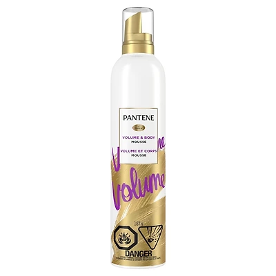 Mousse amplifiante Pantene Pro-V Volume pour donner une ampleur maximale aux cheveux fins et plats, 187 g
