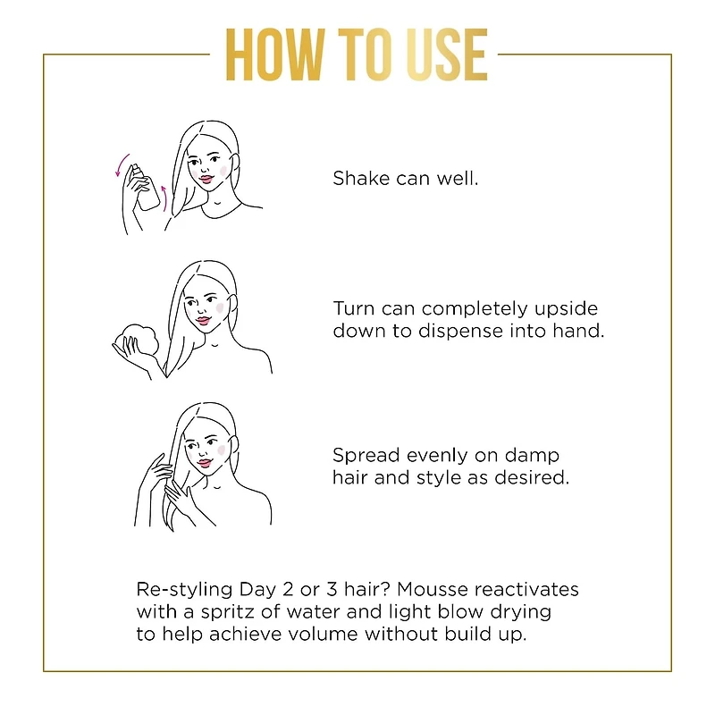 Pantene Pro-V Volume Body Boosting Mousse to Boost Fine, Flat Hair for Maximum Fullness, 187 g