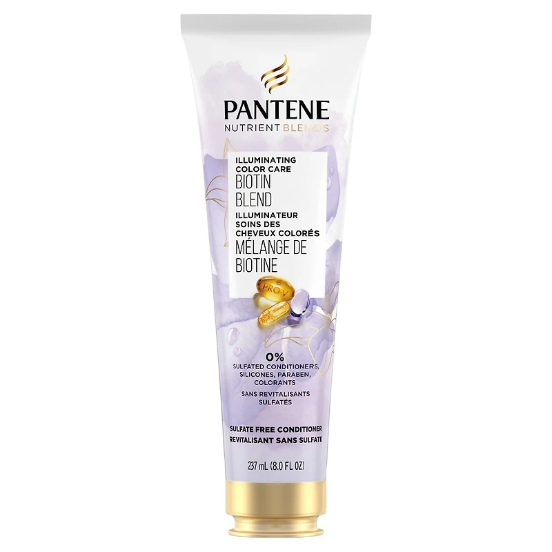 Pantene Nutrient Blends Illuminating Biotin Colour Care Conditioner, Sulfate Free Colour Protection, 237 mL