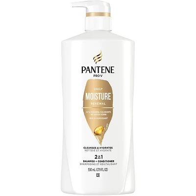 PRO-V Daily Moisture Renewal 2 in 1 Shampoo + Conditioner, 17.9 oz/530mL