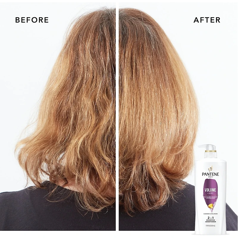 Shampooing et revitalisant 2 en 1 PRO-V Volume & Body, 17,9 oz/530 mL