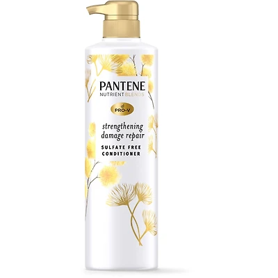 Revitalisant Pantene sans sulfate, fortifiant réparateur anti-frisottis à l’huile de ricin, sûr pour les cheveux colorés, Nutrient Blends