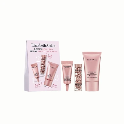 Ensemble de départ de trois produits Elizabeth Arden Révolution par le rétinol