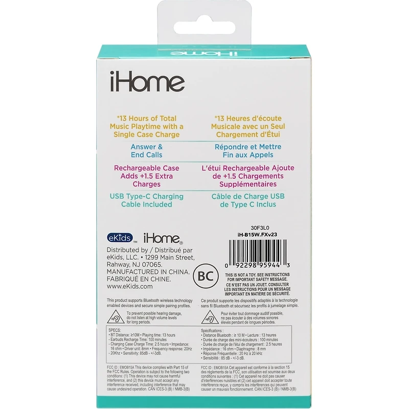 Écouteurs sans fil véritables pour enfants