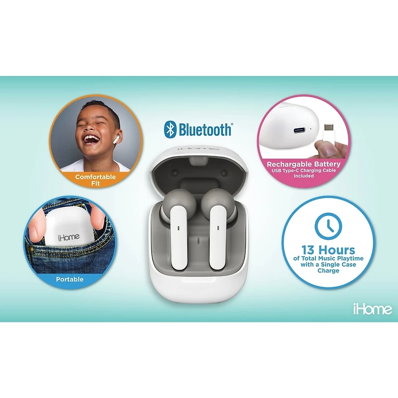 Écouteurs sans fil véritables pour enfants