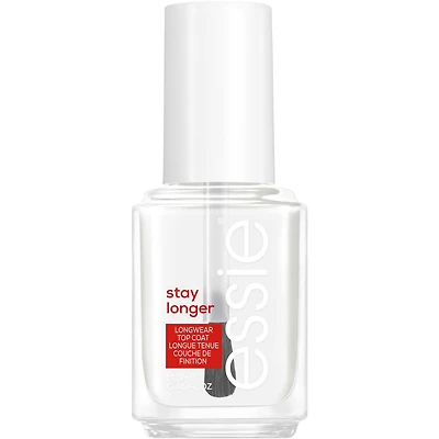 essie stay longer premium longwear top coat, chip-protection, stay longer