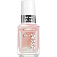 essie nail art studio special effects polish, vegan, salon quality formula, flaky pearl finish, lustrous luxury, silver, 13.5 ml