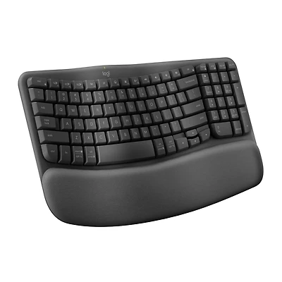 Wave Keys - clavier ergonomique sans fil, repose-poignets rembourré