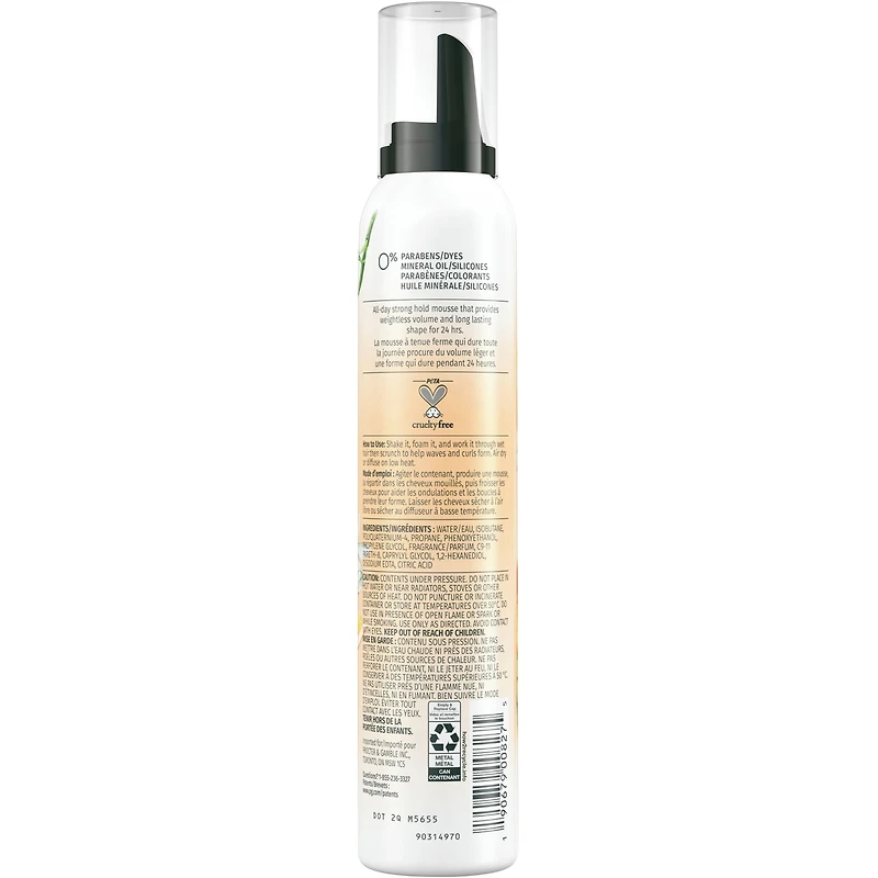 Mousse volumisante Herbal Essences, volume non alourdissant, mousse qui tient toute la journée pour cheveux fins