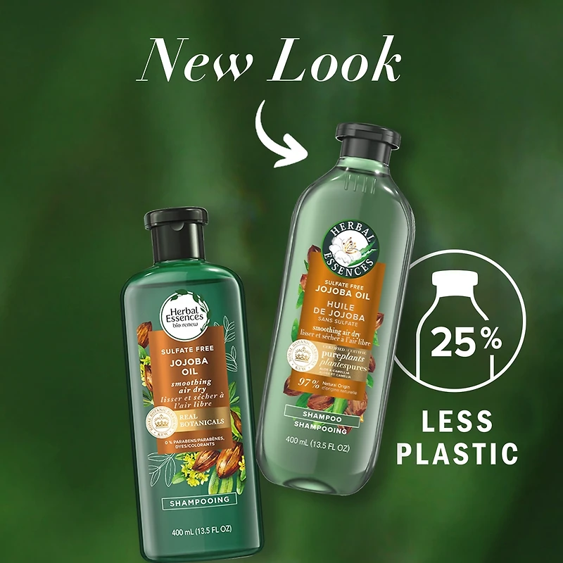 Jojoba Oil Sulfate Free Shampoo, Made for Air Drying, Smoothing,  400 mL, with Certified Camellia Oil and Aloe Vera, For All Hair Types, Especially Frizzy Hair