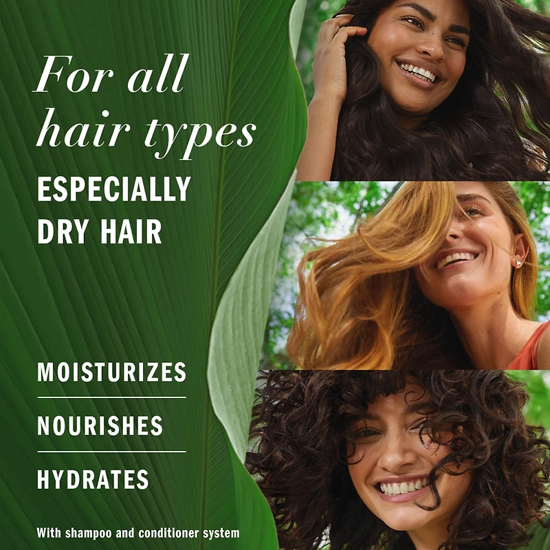 Coconut Oil Hydrating Conditioner, 400 mL, with Certified Camellia Oil and Aloe Vera, For All Hair Types, Especially Dry Hair
