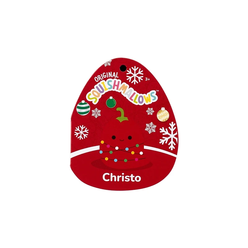 Peluche Squishmallows des Fêtes 5 po - Christo le piment fort avec lumières