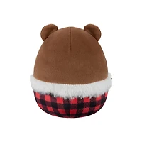Peluche Squishmallows des Fêtes 5 po - Omar l'ours avec habit d'hiver en carreaux