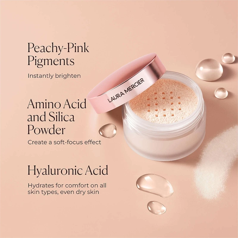 Poudre Libre Fixante Transparente Ultra-Blur Éclat Rosé