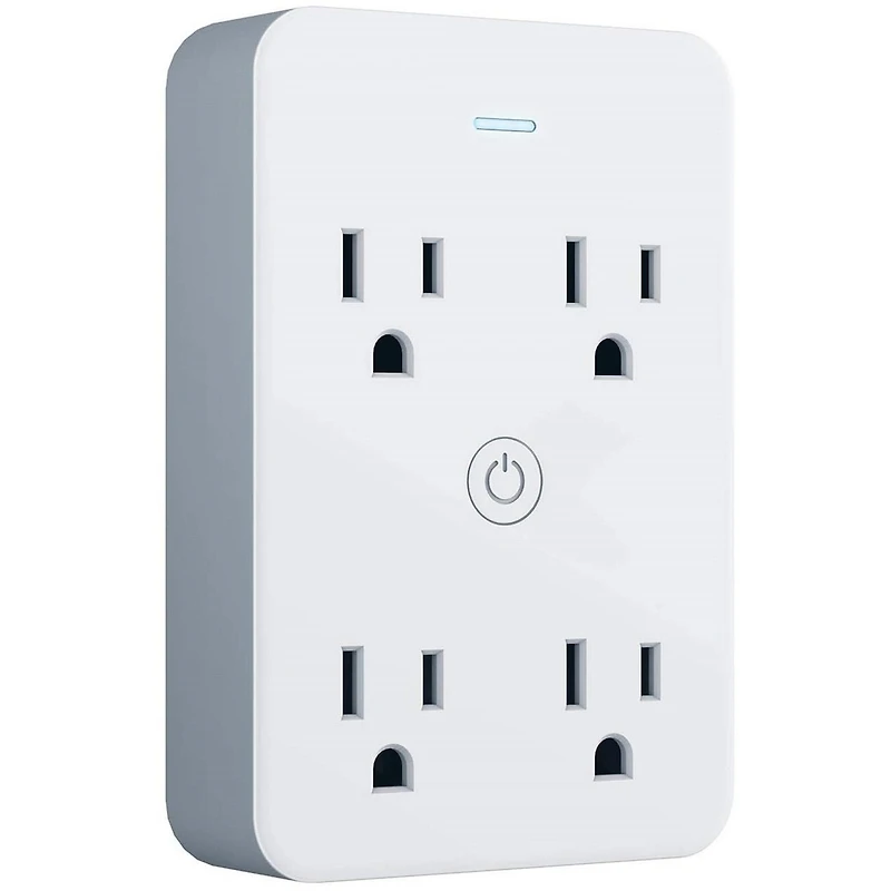 EXTEND - Bloc mural intelligent Wi-Fi avec 4 prises et protection contre la surtension