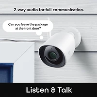 Caméra de sécurité WiFi intelligente extérieure Hawk 2K