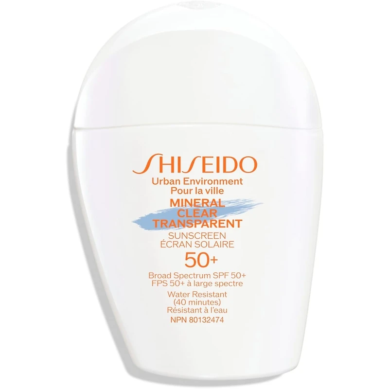 Crème solaire minérale transparente pour environnement urbain SPF 50