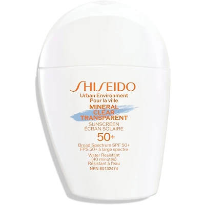 Crème solaire minérale transparente pour environnement urbain SPF 50