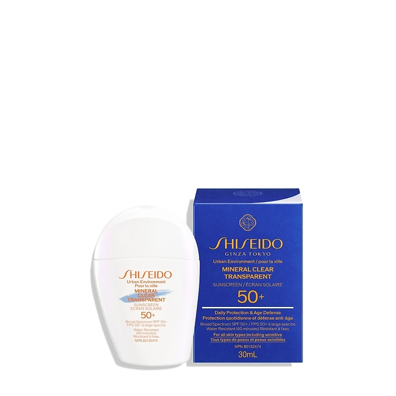 Crème solaire minérale transparente pour environnement urbain SPF 50