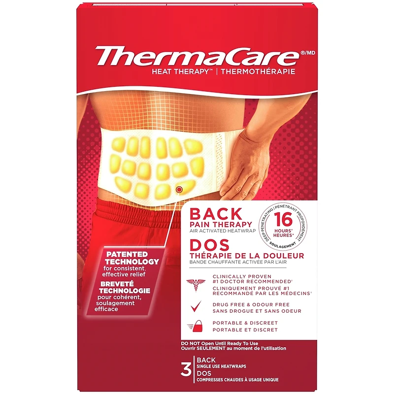 Thermacare Compresses Chaudes  Avancee Therapie Pour Maux De Dos