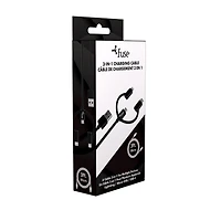 3Ft 3 In 1 Charge/Sync Cable - Black