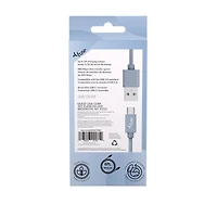 6Ft C-To-A Silicone - Blue