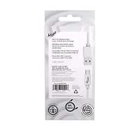 6Ft USB A To USB C Silicone Charging Cable - White