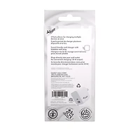 20W Dual Port 1 USB C 1 USB A Wall Adapter - White