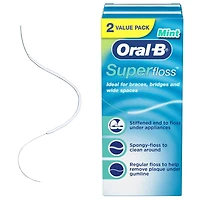 Oral-B Super Floss Pre-Cut Strands Dental Floss, Mint, 50 Count, Pack of 2