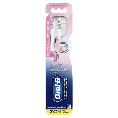 Brosses à dents Oral-B Sensi-Soft, ultra souple, 2 unités