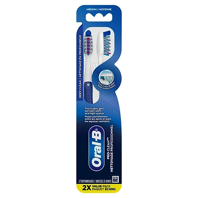 Oral-B Pro-Health Deep Reach Toothbrush, Medium, 2 count