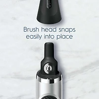 Clic Starter Kit Matte Black Toothbrush Handle with (2) Replacement Brush Head and Holder