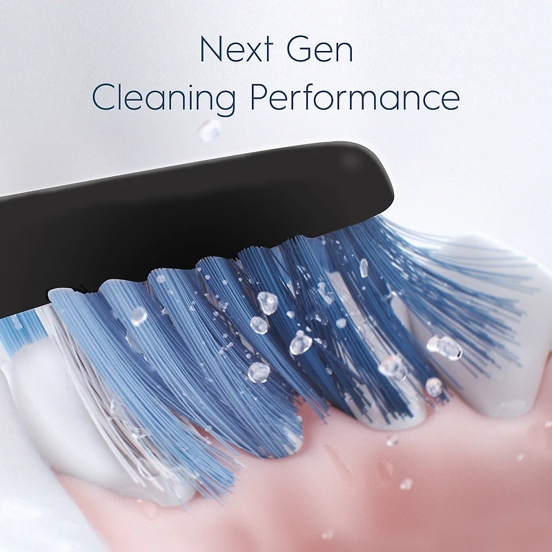 Clic Toothbrush Ultimate Clean Replacement Brush Heads, Black, 2 Count