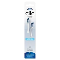 Clic Toothbrush Ultimate Clean Replacement Brush Heads, White, 2 Coun