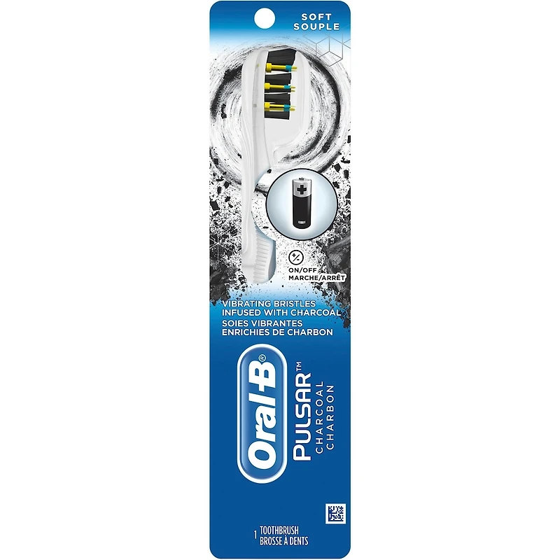 Oral-B Pulsar Charcoal Battery Toothbrush, Soft, 1 count