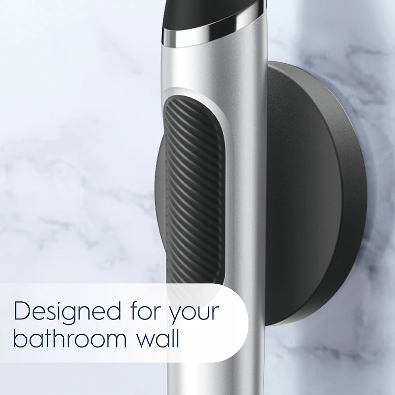 Clic Starter Kit Matte Black Toothbrush Handle with (2) Replacement Brush Head and Holder