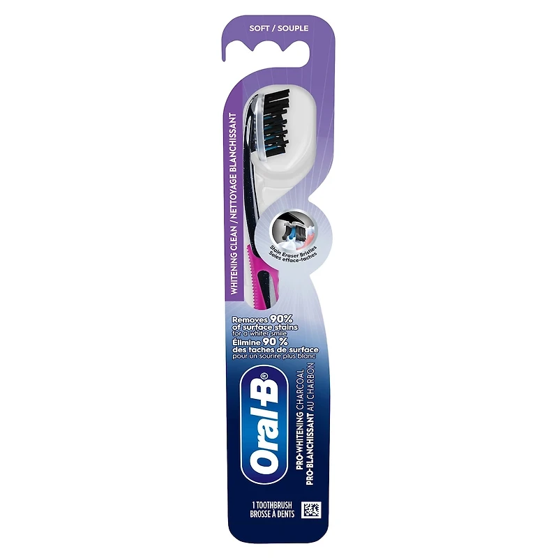 Brosse à dents manuelle au charbon Pro-Flex, souple, 1 unité