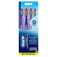 Essential Clean Toothbrushes, Removes Plaque, Soft, 4 Count