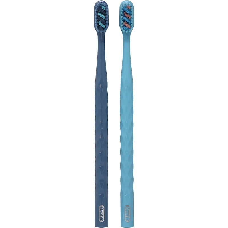 Brosse à dents Brillance blanchiment haut de gamme avec efface-plaque, moyenne, bleu ciel, 1 unité