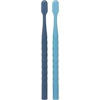 Brosse à dents Brillance blanchiment haut de gamme avec efface-plaque, moyenne, bleu ciel, 1 unité