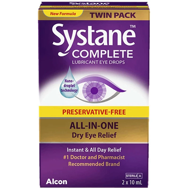 Systane® Complet Gouttes oculaires lubrifiantes sans agent de conservation Paquet Jumelé