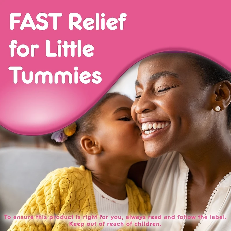 Kid's Bubblegum Flavor Chewables for Heartburn, Acid Indigestion, Upset Stomach, 24ct