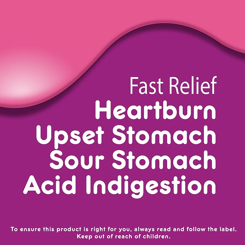 Kid's Bubblegum Flavor Chewables for Heartburn, Acid Indigestion, Upset Stomach, 24ct